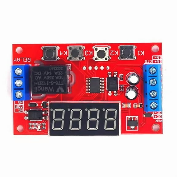 Programmable Timer Delay Relay Module LED Display Adjustable Cycle Delay Controller For Intelligent Home Automation