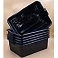 thumbnail image 3 of 6 PACK 20" x 15" x 7" Black Polypropylene Bus Plastic Restaurant Dishwasher Tub Stackable w/Handles, 20" x 15" x 7" Durable Plastic Dish Box for Kitchens, Bars, Catering, 3 of 4