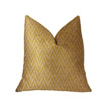 Plutus Zun Rise Yellow & Beige Luxury Throw Pillow - 18 x 18 in.
