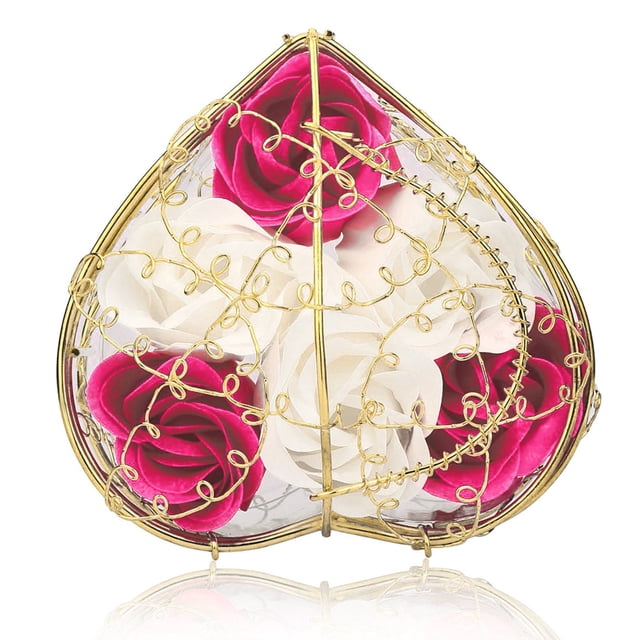 Xihbxyly Jabón de Rosas Perfumado, Decoración Romántica para Bodas, Pétalos Suaves y Aromáticos, Experiencia de Baño de Lujo, Perfecto para Regalar En Ocasiones Especiales, Tamaño 10 X 10 X 6 Cm.