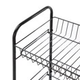 thumbnail image 5 of Mainstays 4 Tier Steel Wire Rolling Cart - Black, 5 of 12