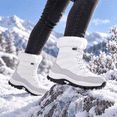 thumbnail image 3 of Stepedia Women's Snow Boots Insulated Waterproof Winter Boots for Women Warm Fur Faux Booties, White, 3 of 8