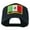 Navy, variant on Mexico Flag Letter Patched High Profile Cap - Black OSFM