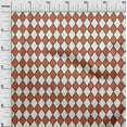 thumbnail image 2 of oneOone Cotton Poplin Twill Orange Fabric Argyle Check Quilting Supplies Print Sewing Fabric By The Yard 56 Inch Wide, 2 of 4