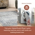 thumbnail image 2 of Nuloom Iana Medallion SplashGuard Machine Washable Area Rug, 9' x 12', Iana Light Grey, 2 of 5