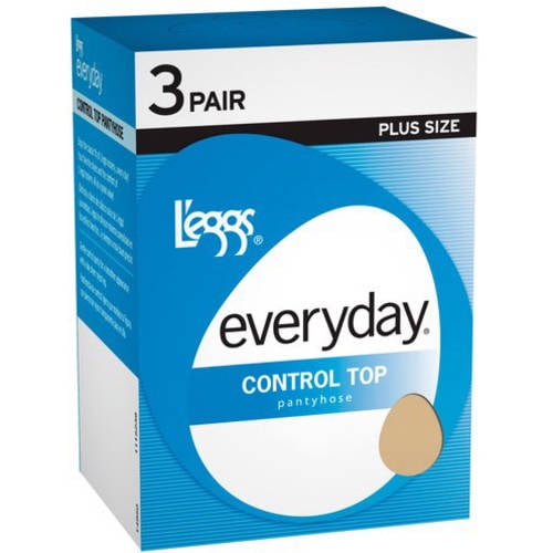 L'eggs Plus-Size Everyday Control Top Pantyhose, 3-Pair