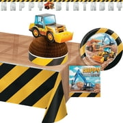 Creative Converting Multicolor Big Dig Construction Birthday Party Kit, 27 Count