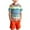style01-Orange, variant on Gamivast Toddler Boys 2 Pieces Summer Outfits Short Sleeve Tees and Athletic Shorts Lightweight Fashion Striped Print Summer Clothes 2Pcs Orange 5T Camiseta De Para Niños