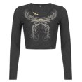 thumbnail image 5 of Camiseta de canalé con cuello redondo Only M para mujer Noos JRS manga larga Kuyhfg Bienvenido a Kuyhfg, 5 of 5