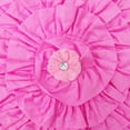 thumbnail image 2 of S4Sassy Handcrafted Decorative Pink Ruffled Cushion Cover Floral Pillowcase Square Throw 12 x 12, 2 of 5
