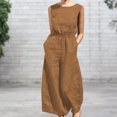 thumbnail image 1 of Mamelucos Sin Mangas Mamelucos sin mangas para mujer Monos de algodón informales en general para mujer (Camel XXXL) Kuymtek para Mujer Camello T S, 1 of 7