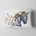 thumbnail image 2 of Designart Little Zebra Illustration Art - Animal Throw Pillow - 12x20, 2 of 5