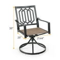 thumbnail image 3 of Sophia & William Outdoor Patio Swivel Dining Chair - Textilene - Set of 2, 3 of 6