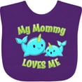 thumbnail image 3 of Inktastic My Mommy Loves Me Cute Narwhal Boys or Girls Baby Bib, 3 of 4