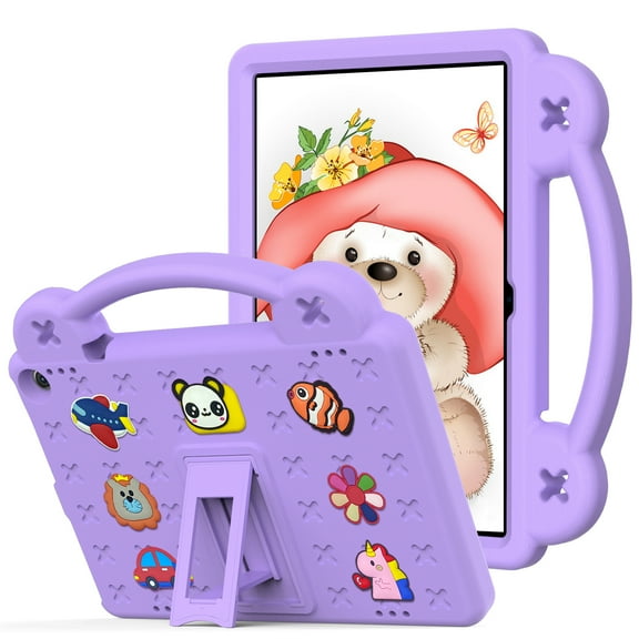 Allytech Onn 10.1" Gen 3 Case 2022 Model 100071485, Kids Friendly Soft EVA Foam Heavy Duty Protection Stand Handle Cute Design Case Cover for Walmart Onn 10.1" 100071485 -Purple