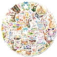 thumbnail image 1 of Calcomanías de vinilo impermeables con forma de conejo de pascua, 50 unidades, 1 of 2