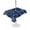 Navy Blue, variant on Outdoor Tablecloth with Umbrella Hole for Patio/Picnic/Party/Camping, Teal Flowers Waterproof Table Cloth Rectangle Table Cover Washable, Spring Floral Botanical Modern Art (60"x 84")