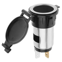 Niceauty Heavy Duty Cigarette Lighter Plug Female Adapter Black for Motorcycle Charging 1Pack