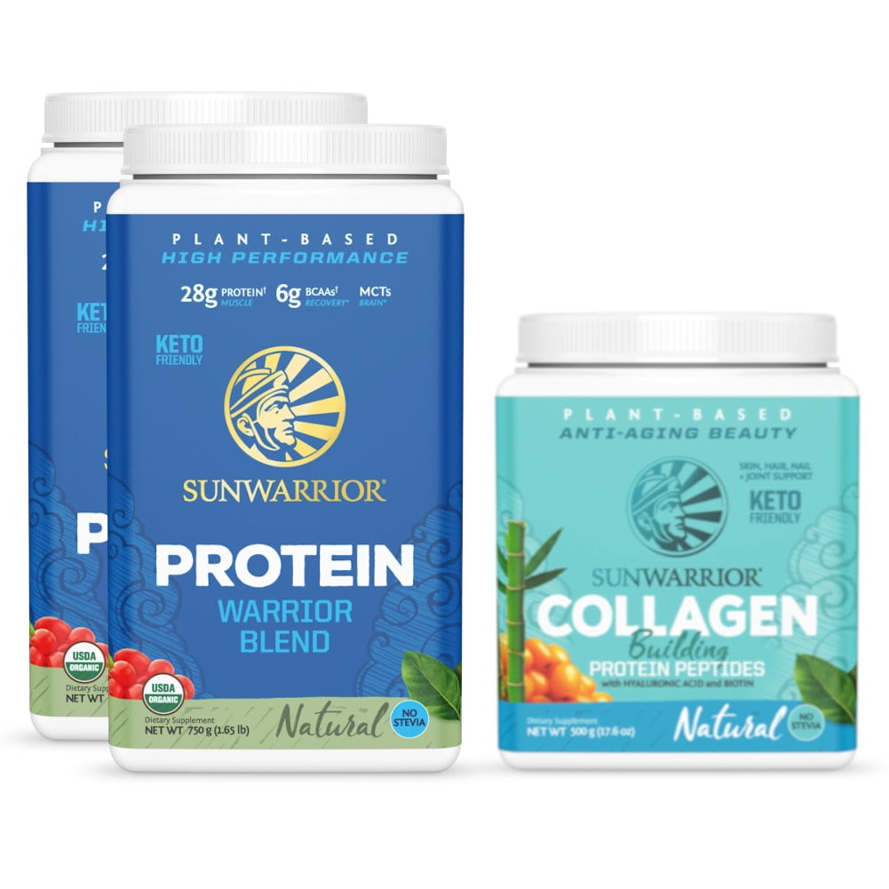 Sunwarrior Warrior Blend Organic Vegan Protein Powder (Natural, 60