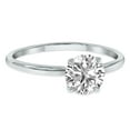thumbnail image 2 of SZUL Women's Lab Grown 1 Carat Diamond Solitaire Ring in 14K White Gold (F-G Color, VVS1-VVS2 Clarity), 2 of 7