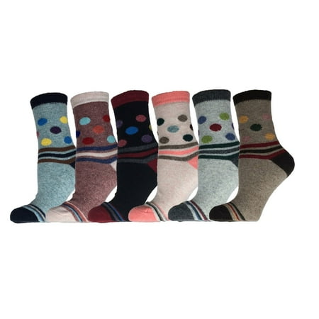 

Women s 6 Pair Socks Size 6-9 Wool Warm Winter Crew Socks Sale 13287
