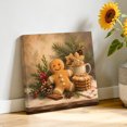 thumbnail image 3 of Canvas Wall Art, Christmas Framed Canvas Prints for Bathroom Desk, Xmas Botanical Farmhouse Small Gallery Wrapped Wall Decor for Home Office, Gifts, 8"x8" Ship Next Day, 3 of 9