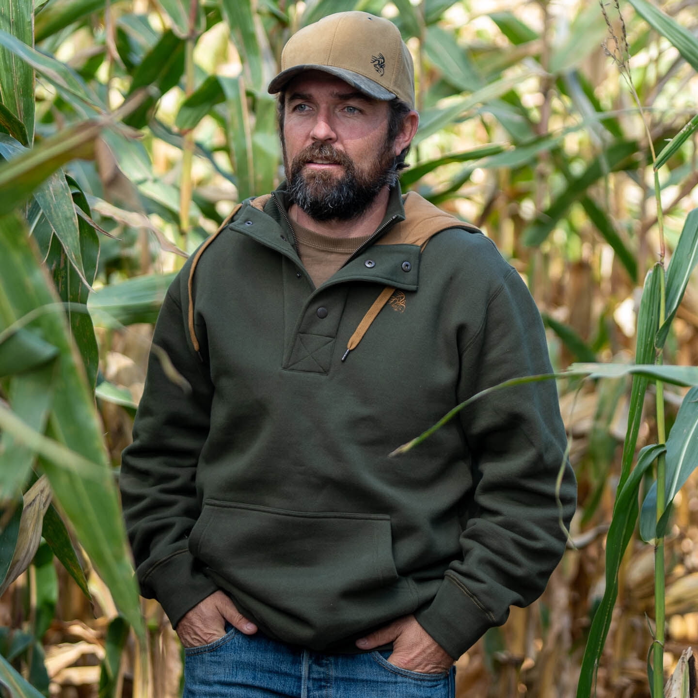 Legendary Whitetails Men s Tough as Buck 1 4 Zip Action Hoodie Walmart