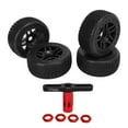 thumbnail image 1 of Ruedas y neumáticos de coche RC para Hobao VS, Hong Nor X3E, HPI 1/8, accesorios de actualización de coche RC, 4 Uds., 1 of 8