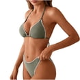 thumbnail image 5 of Fesfesfes Women Bandeau Bandage Bikini Set Push-Up Brazilian Swimwear Teen Girls Young Ladies Beachwear Two-Piece Strapless Swimsuit, 5 of 6