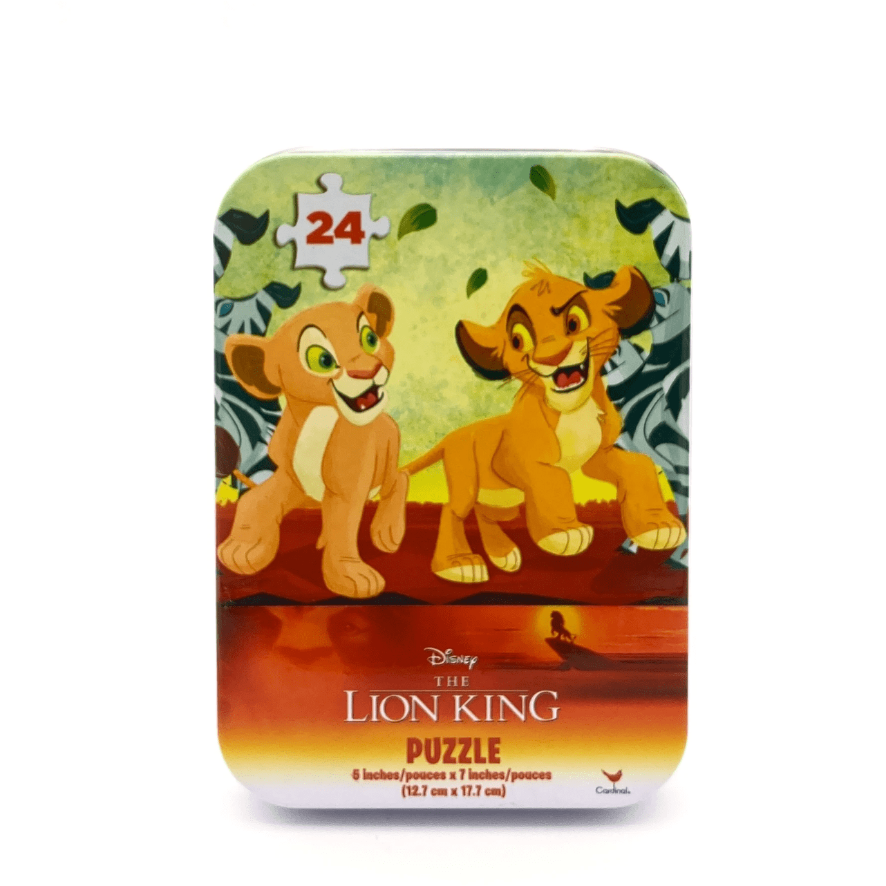 Age 6+ 24 Pieces-NEW Lion King Jigsaw Puzzle In Collector’s Tin 5” X 7” 