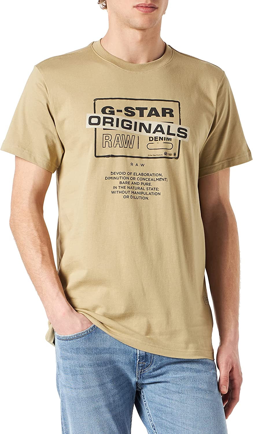 G-Star Mens Originals Logo Graphic TAN-2XL - Walmart.com
