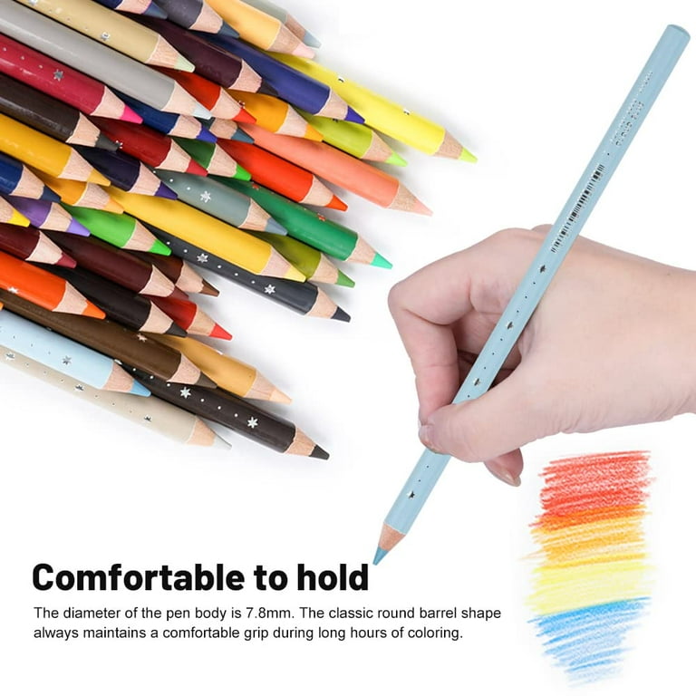 Premium Colored Pencils Set of 72, Quality 3.8mm Soft Core Leads