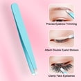 thumbnail image 3 of 4 Pcs Tweezers Set, Eyebrow Tweezers Set with Angled Tweezers Pointed Tweezers and Heart Leather Case for Precision Facial Hair Splinter Eyebrow Hair Blackhead & Ingrown Hair Removal (Pink), 3 of 7