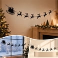 thumbnail image 6 of Black Christmas Felt Hanging Banner,Traditional Sleigh Reindeer Garland,Polyester Festive String Decor For Wall Fireplace Door Party Home Holiday Decor, 6 of 6