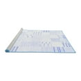 thumbnail image 2 of Ahgly Company Machine Washable Indoor Square Solid Blue Modern Area Rugs, 5' Square, 2 of 4