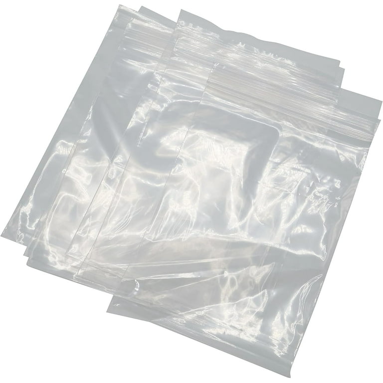 10 x inch Clear Reclosable Zip Poly Plastic Bags Clear