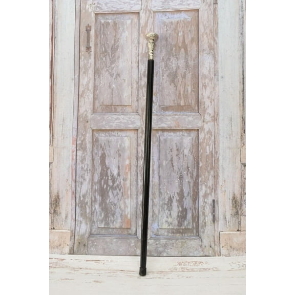 Global Antiques Wooden Walking Cane Stick for Men Women Seniors Support with Detachable Golden Handle Folding Decorative Cane 38 inch