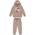 thumbnail image 5 of Auroural Boys Sweatsuits 2pcs Sets Winter Long Sleeved Set For Boys And Girls Hoodie Set For Children Hooded Sweatshirt Set For Children Two-piece Sweatshirt Sets Khaki 10 Years, 5 of 6