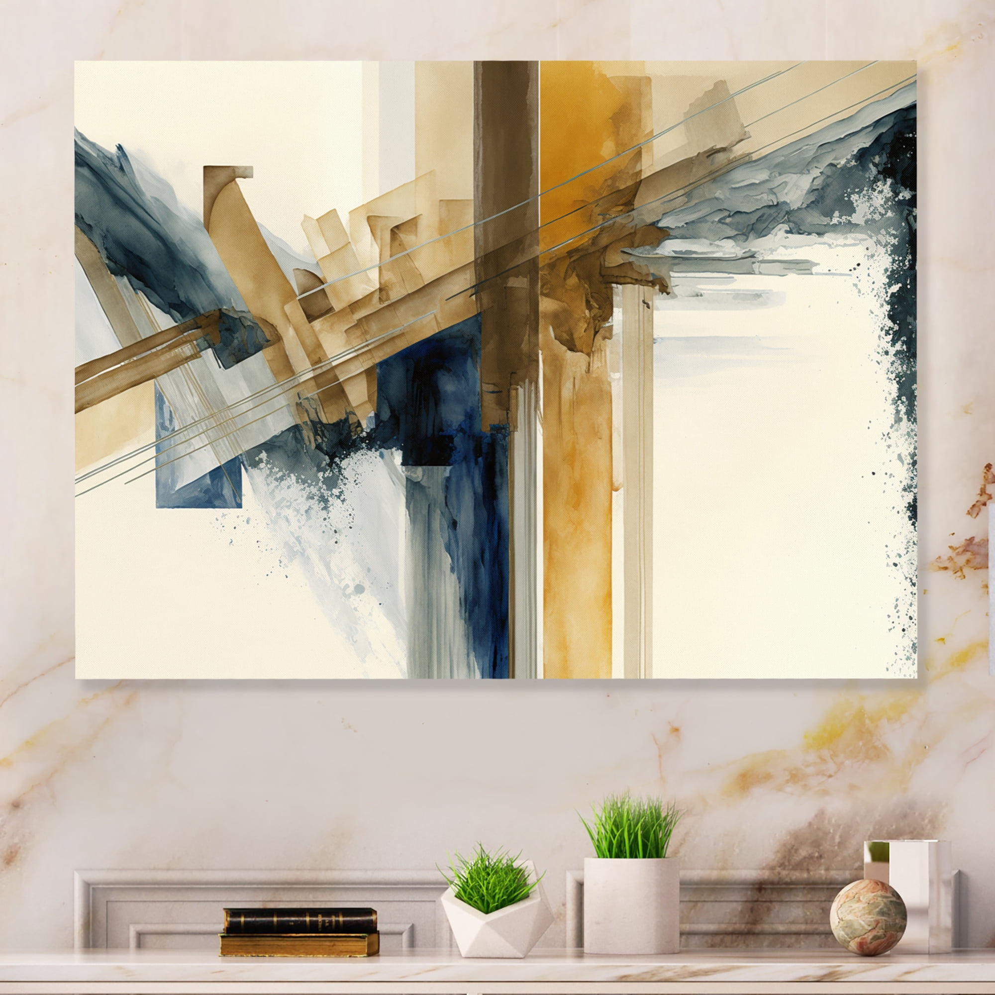 Designart Modern Watercolor Abstract II Canvas Wall Art