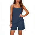 thumbnail image 5 of Fewfanhot Sets for Women Cotton-Linen Camisole Set, Adjustable Strap Tank Top & Loose Shorts, Soft Casual Lounge Wear, 5 of 8