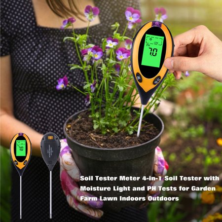 AIHOME Soil Tester Meter 4-in-1 Soil Tester with Moisture Light and PH