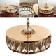 thumbnail image 4 of Organizador de tocador de baratija a prueba de polvo con decoración de cristal con bandeja de espejo dorado con - oro CUTICAT Bandeja base espejo dorado, 4 of 8