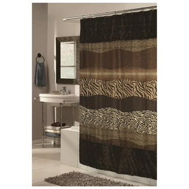 Contempo Shower Curtain W Attached, Contempo Fabric Shower Curtain Sets With Rugs