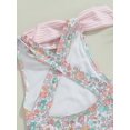 thumbnail image 6 of Spewahor 1-5Y Kids Baby Girls Summer Swimsuit, Sleeveless Cross Backless Floral Print Ruffle Bathing Suit, 6 of 9