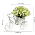 thumbnail image 3 of Japceit Mini Bicycle Planter With Artificial Flowers, Vintage Bike Floral Arrangement, Desktop Decoration Ornament, Cute Home Accent, 3 of 6