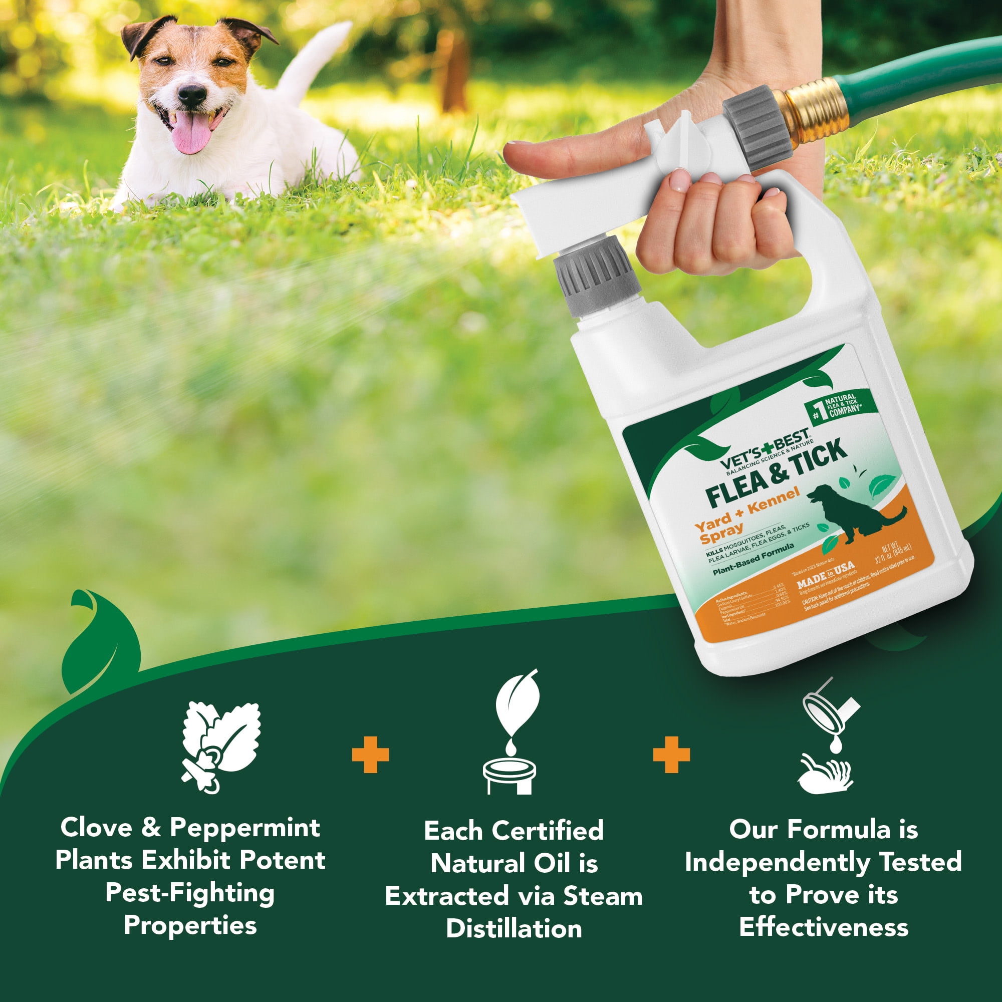 Vet s Best 32oz Outdoor Pet Friendly Flea and Tick Killer Treatment for Yard and Kennel Walmart