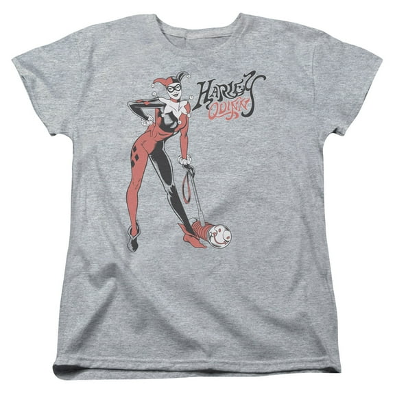 Trevco DCO847-WT-5 DC & Harley Hammer Womens Short Sleeve T-Shirt, Athletic Heather - 2X