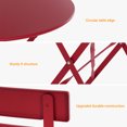 thumbnail image 2 of Sonerlic 3Pcs Foldable Outdoor Bistro Steel Patio Chairs with a Table,Cherry red, 2 of 7
