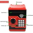 thumbnail image 4 of Alcancía electrónica CHAO minicaja de seguridad juguete para ahorrar dinero rojo, 4 of 5