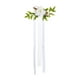thumbnail image 1 of Respaldo de silla de boda con flores simuladas, decoración romántica para silla de pasillo de boda Blanco, 1 of 9